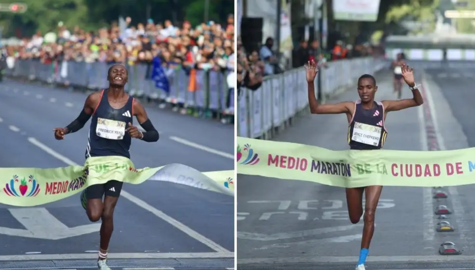 Ganan los kenianos Yeko y Chepkemoi Medio Maratón CDMX